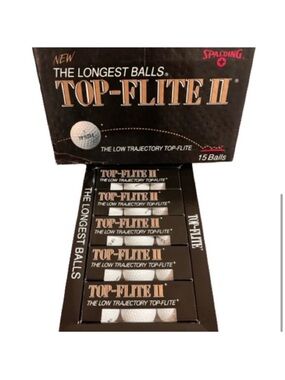 🆕-Spalding Top-Flite Il White Golf Balls Low
Trajectory 15 Balls-5 Sleeves